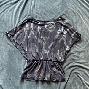 Grey glittery MSK women’s blouse